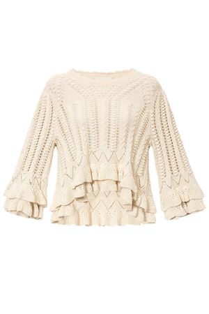 Norma Frilly Cotton Knit Sweater MARANT ÉTOILE | PU0835FAD1L04E23EC